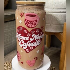 Mama Needs Cafeito Glass Jar with Bamboo Lid